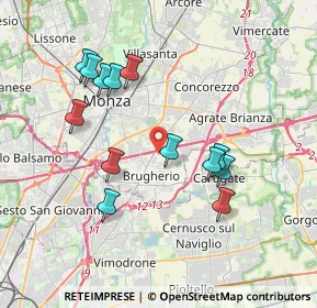 Mappa Via Belvedere, 20861 Brugherio MB, Italia (3.60923)