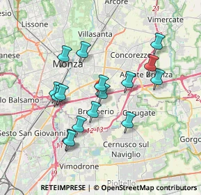 Mappa Via Belvedere, 20861 Brugherio MB, Italia (3.28938)