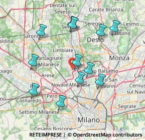 Mappa Via Paolo Veronese, 20021 Bollate MI, Italia (7.4075)
