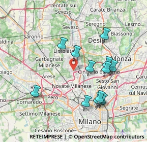 Mappa Via Paolo Veronese, 20021 Bollate MI, Italia (7.20833)