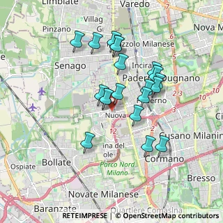Mappa Via Paolo Veronese, 20021 Bollate MI, Italia (1.569)