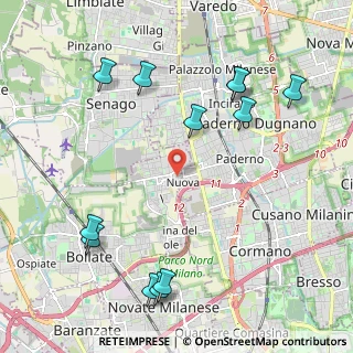 Mappa Via Paolo Veronese, 20021 Bollate MI, Italia (2.56083)