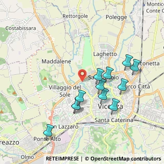 Mappa Via Enrico Forlanini, 36100 Vicenza VI, Italia (1.855)