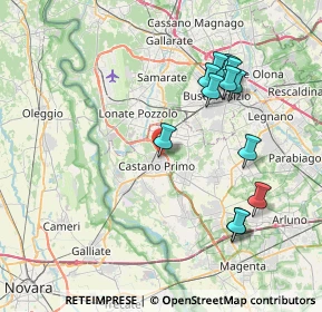 Mappa Via Benedetto Croce, 20022 Castano Primo MI, Italia (7.95417)