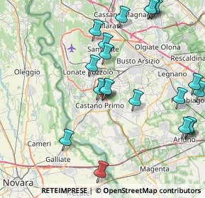 Mappa Via Benedetto Croce, 20022 Castano Primo MI, Italia (9.3105)