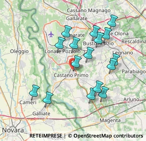 Mappa Via Benedetto Croce, 20022 Castano Primo MI, Italia (7.12375)