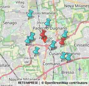 Mappa Via Fosse Ardeatine, 20037 Paderno Dugnano MI, Italia (1.49154)