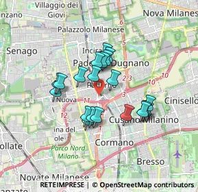 Mappa Via Fosse Ardeatine, 20037 Paderno Dugnano MI, Italia (1.342)