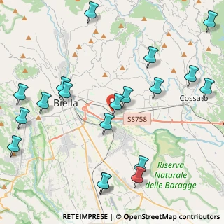 Mappa Via Piave, 13856 Vigliano Biellese BI, Italia (5.4945)