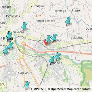 Mappa Via Piave, 13856 Vigliano Biellese BI, Italia (2.70667)