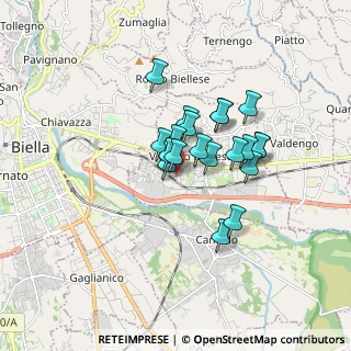 Mappa Via Piave, 13856 Vigliano Biellese BI, Italia (1.2075)