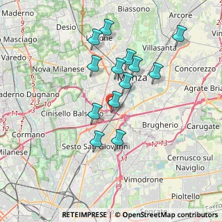 Mappa A52 Tangenziale Nord Milano, 20900 Monza MB, Italia (3.30615)