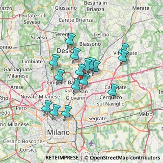 Mappa A52 Tangenziale Nord Milano, 20900 Monza MB, Italia (5.69813)