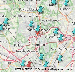 Mappa Via San Michele, 20037 Paderno Dugnano MI, Italia (6.1315)