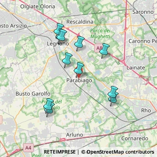 Mappa Via Santini, 20015 Parabiago MI, Italia (3.76636)