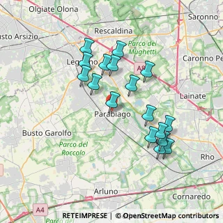 Mappa Via Santini, 20015 Parabiago MI, Italia (3.45059)