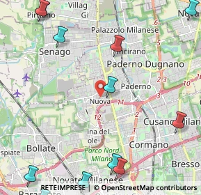Mappa Via Tintoretto, 20037 Paderno Dugnano MI, Italia (3.34385)