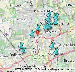 Mappa Via Tintoretto, 20037 Paderno Dugnano MI, Italia (1.70533)