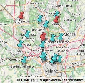 Mappa Via Tintoretto, 20037 Paderno Dugnano MI, Italia (7.2)