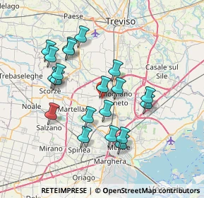 Mappa Via Vittorio Bachelet, 30037 Scorzè VE, Italia (6.793)