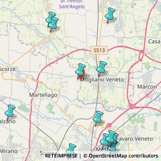 Mappa Via Vittorio Bachelet, 30037 Scorzè VE, Italia (6.32)