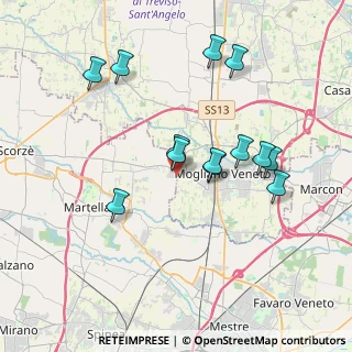 Mappa Via Vittorio Bachelet, 30037 Scorzè VE, Italia (3.52385)