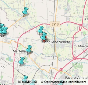 Mappa Via Vittorio Bachelet, 30037 Scorzè VE, Italia (5.53643)