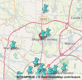 Mappa Via Monte Ortigara, 31021 Mogliano Veneto TV, Italia (6.4115)