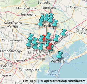 Mappa Strada Terraglio, 30037 Scorzè VE, Italia (10.3805)