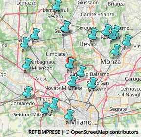 Mappa Via Oslavia, 20037 Paderno Dugnano MI, Italia (9.0705)