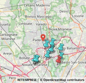 Mappa Via Oslavia, 20037 Paderno Dugnano MI, Italia (3.50364)