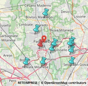 Mappa Via Oslavia, 20037 Paderno Dugnano MI, Italia (3.80182)