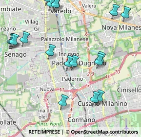 Mappa Via 25 Aprile, 20037 Paderno Dugnano MI, Italia (2.55611)