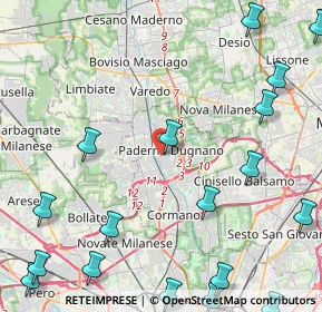 Mappa Via 25 Aprile, 20037 Paderno Dugnano MI, Italia (6.758)