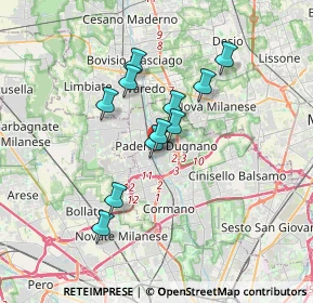 Mappa Via 25 Aprile, 20037 Paderno Dugnano MI, Italia (2.73818)