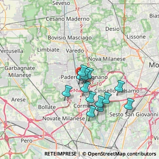 Mappa Via 25 Aprile, 20037 Paderno Dugnano MI, Italia (2.88923)