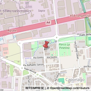 Mappa Via Donatello, 20, 20867 Caponago, Monza e Brianza (Lombardia)