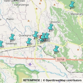 Mappa Via Mercato, 13836 Cossato BI, Italia (2.10455)