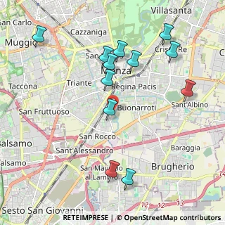 Mappa Via Monte Grappa, 20052 Monza MB, Italia (2.18583)