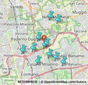 Mappa Via Benedetto Marcello, 20037 Paderno Dugnano MI, Italia (1.57091)