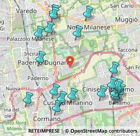 Mappa Via Francesco PaoloTosti, 20037 Paderno Dugnano MI, Italia (2.5405)