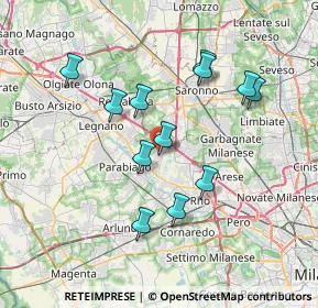 Mappa Via Thomas Alva Edison, 20014 Nerviano MI, Italia (6.71667)