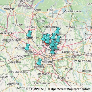 Mappa Via Francesco Cilea, 20037 Paderno Dugnano MI, Italia (7.87538)