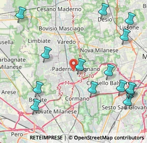 Mappa Via Madonna, 20037 Paderno Dugnano MI, Italia (5.26857)