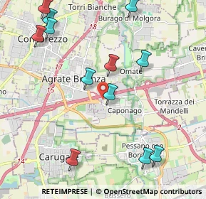 Mappa Parcheggio Leroy Merlin, 20867 Caponago MB, Italia (2.4575)