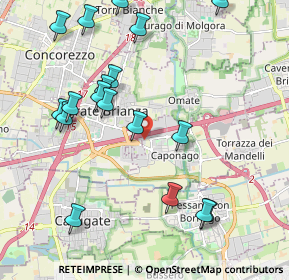 Mappa Parcheggio Leroy Merlin, 20867 Caponago MB, Italia (2.30111)