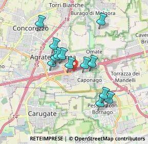 Mappa Parcheggio Leroy Merlin, 20867 Caponago MB, Italia (1.53)