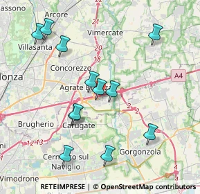 Mappa Parcheggio Leroy Merlin, 20867 Caponago MB, Italia (3.98417)