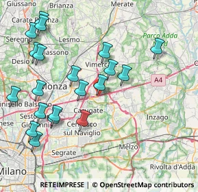 Mappa Parcheggio Leroy Merlin, 20867 Caponago MB, Italia (8.944)