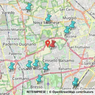 Mappa Via Wolfgang Amadeus Mozart, 20037 Paderno Dugnano MI, Italia (2.84083)